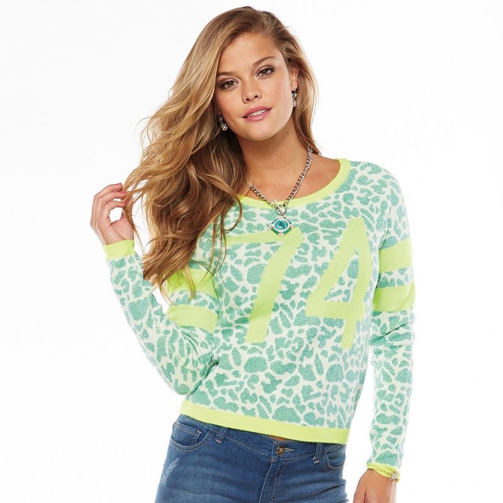 Juicy Couture Lurex Leopard Sweater XS , M, L NEW